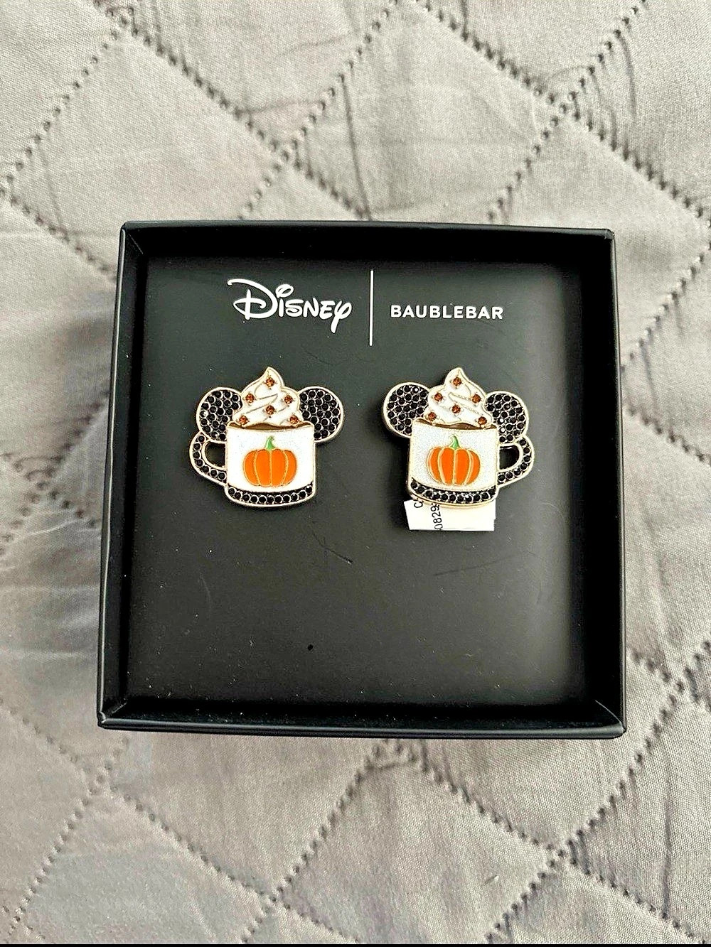 NWT Disney x BaubleBar Mickey Pumpkin Spice Earrings